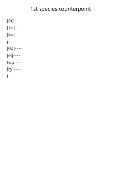 1st Species Counterpoint