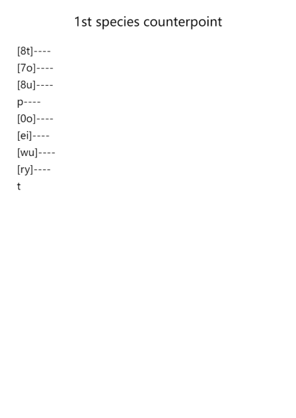 1st Species Counterpoint