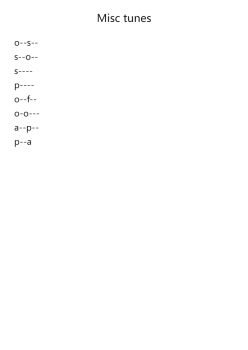 Misc tunes
