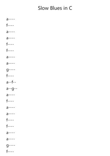 Slow Blues in C