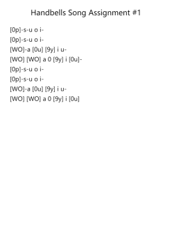 Handbells Song Assignment #1