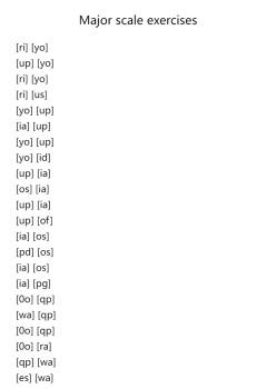 Major Scale Exercises