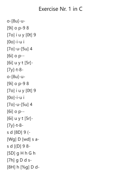Exercise Nr. 1 in C