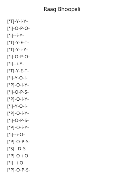Raag Bhoopali