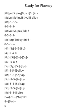 Study for Fluency