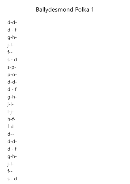 Ballydesmond Polka 1