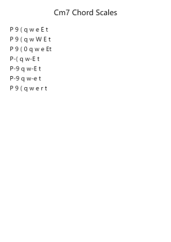 Cm7 Chord Scales