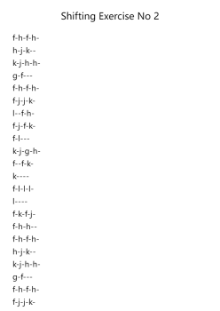 Shifting Exercise No 2
