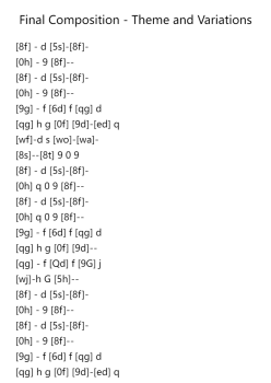 Final Composition - Theme and Variations