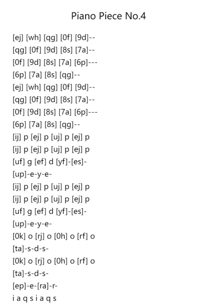Piano Piece No. 4