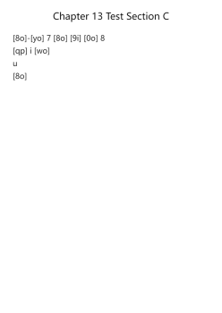 Chapter 13 Test Section C