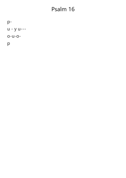 Psalm 16