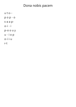 Dona nobis pacem