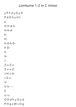 Lomturne 1-2 in C minor
