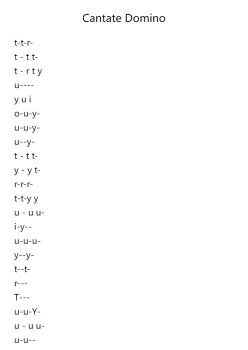 Cantate Domino