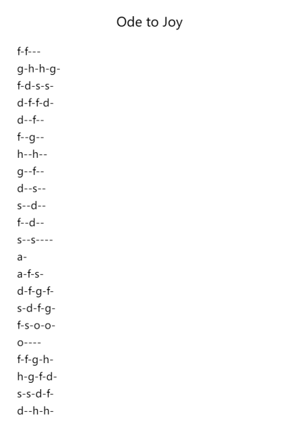 Ode to Joy