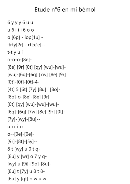 Etude No. 6 in E-flat Minor