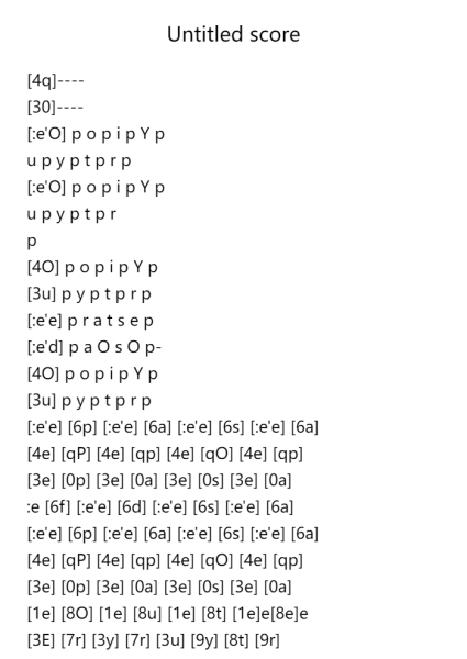 Untitled score