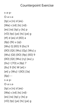 Counterpoint Exercise