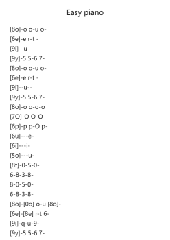Easy piano