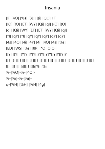 Insania in C# Major