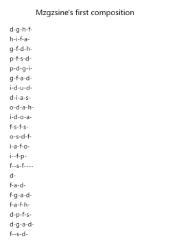 Mzgzsine's first composition
