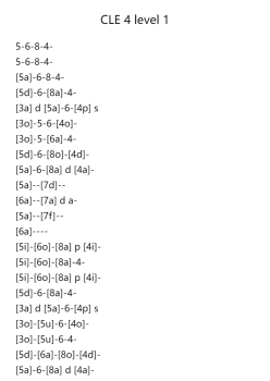 CLE 4 level 1