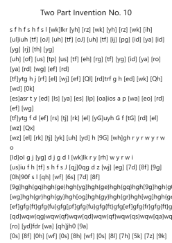 Two Part Invention No. 10 in G Major, BWV 781