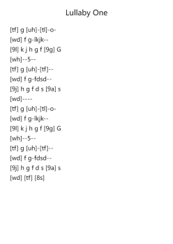 Lullaby One