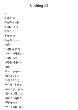 Nothing #3