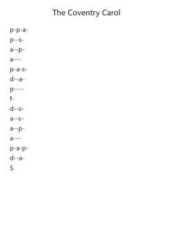 The Coventry Carol