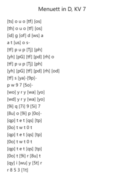 Menuett in D, KV 7