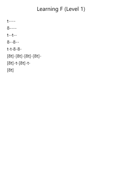 Learning F (Level 1)