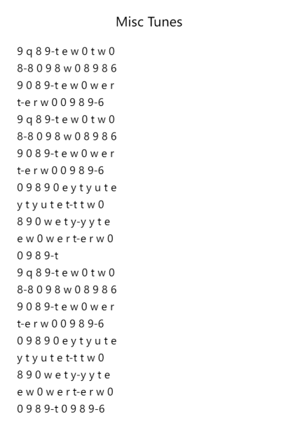 Misc Tunes