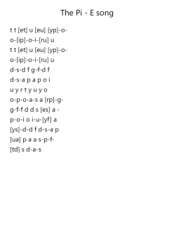 The Pi-e Song