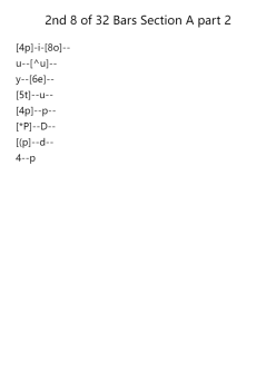 2nd 8 of 32 Bars, Section A, Part 2