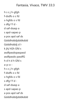 Fantasia, Vivace, TWV 33:3