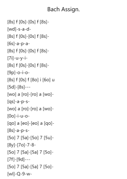Bach Assign.