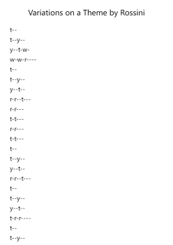 Variations on a Theme by Rossini, B. 9a