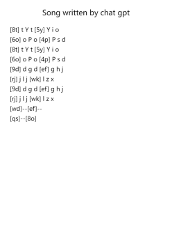 Song written by Chat GPT