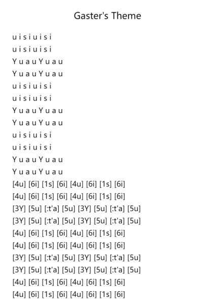 Gaster's Theme