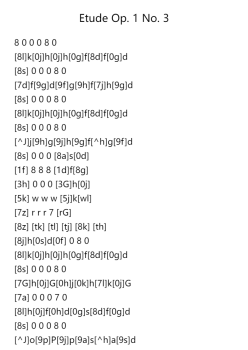 Etude Op. 1 No. 3