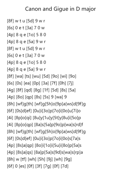 Canon and Gigue in D Major, P.37