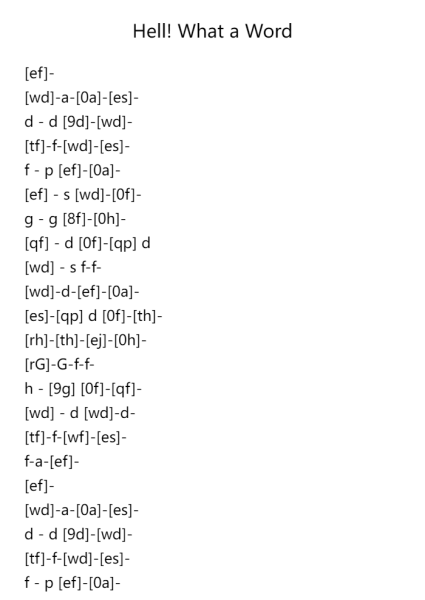 Hell! What a Word