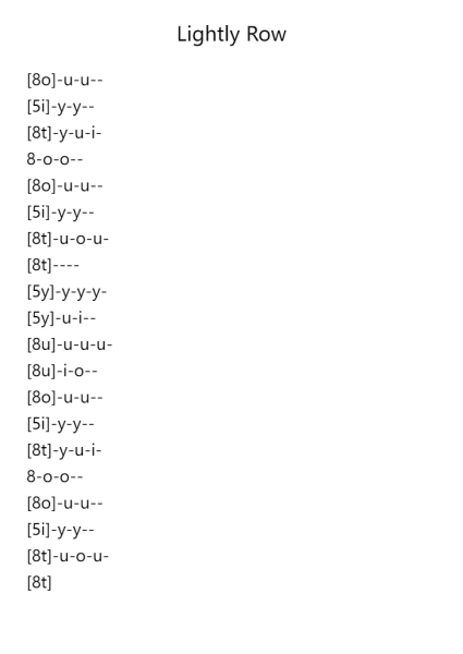Lightly Row