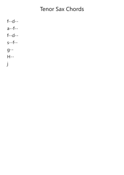 Tenor Sax Chords