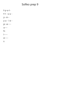 Solfeo prep 9