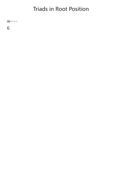 Triads in Root Position
