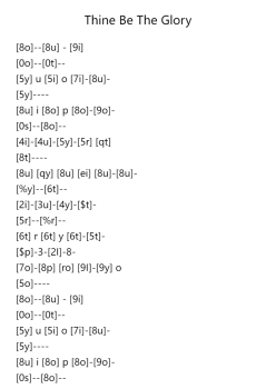 Thine Be The Glory in B-Flat Major
