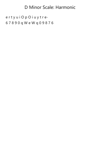 D Minor Harmonic Scale